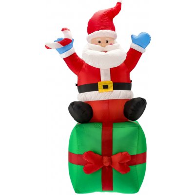 Aga Nafukovací Santa Claus Svítící venkovní, 185 cm, 10 ks LED STK20003 – Hledejceny.cz