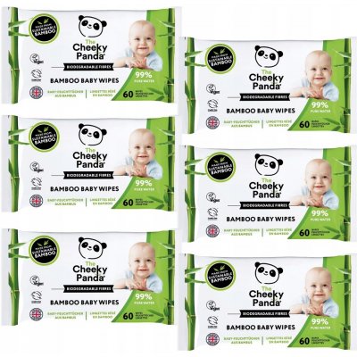 Cheeky Panda dětské vlhčené bambusové ubrousky 100% rozložitelné 64 ks – Sleviste.cz