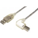 Goobay 93575USB 2.0 USB A vidlice, USB B vidlice, 0,5m, průhledný