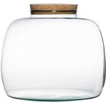 ecoglassworks Skleněná dóza Scilla s korkovým špuntem, 22x30 cm – Zboží Mobilmania