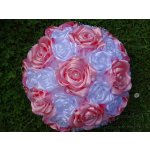 Buket na auto - růžové a bílé růže, nebo na přání – Zboží Dáma