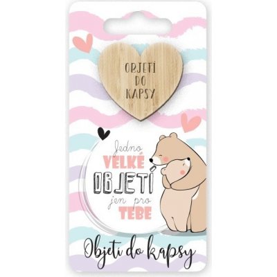 Nekupto Kapesní objetí Srdce Jedno velké objetí jen pro Tebe, objetí do kapsy 6 x 12 cm – Zboží Živě