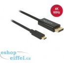 Delock DL1062 USB Type-C™ male > Displayport male (DP Alt Mode) 4K 60 Hz, 1m, černý