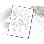 Radost v písku Šablona na pískování sněhulák s ptáčkem A4 210 x 297 mm – Zboží Mobilmania