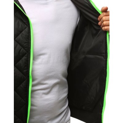 Manstyle bunda přechodová prošívána s kapucí Style tx3819 černá – Zboží Mobilmania