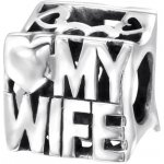 Majya MAY STORY stříbrný korálek LOVE MY WIFE 11930 – Zboží Dáma