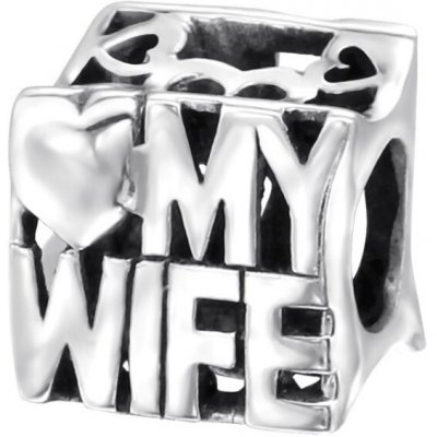 Majya MAY STORY stříbrný korálek LOVE MY WIFE 11930 – Zboží Dáma