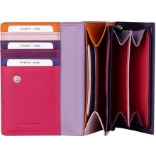 Patchi Dámská kožená peněženka RFID 3001027.61.40 fialová / multicolor