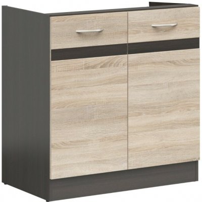 spodní dřezová skříňka Junona DK2D/80/82 wenge / dub sonoma BRW – Zboží Dáma