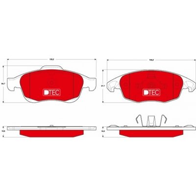 Sada brzdových destiček, kotoučová brzda TRW GDB1690DTE | Zboží Auto