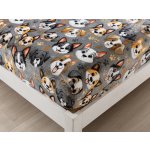 Xpose Mikroplyš prostěradlo DOGS Exclusive 160x200 – Zboží Dáma