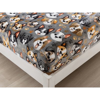 Xpose Mikroplyš prostěradlo DOGS Exclusive 160x200 – Zboží Dáma