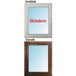 Soft Plastové okno 90x120 cm zlatý dub/bílá, otevíravé i sklopné, Levé – HobbyKompas.cz