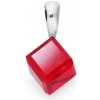Přívěsky Spark Přívěsek se Swarovski Elements Cube Small, krystal ve tavru krychle světle červené barvy WJ48416SI