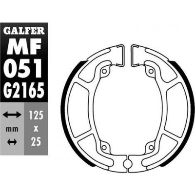 Brzdové čelisti - pakny zadní GALFER MF051G2165 – Zboží Mobilmania