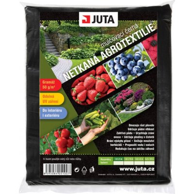 Juta mulčovací netkaná textílie 1,6 x 10 m 50 g/m² černá – HobbyKompas.cz