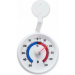 Teploměr KULATÝ venkovní okenní bílý d75mm – Zboží Mobilmania