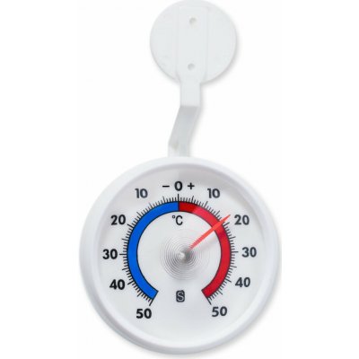 Teploměr KULATÝ venkovní okenní bílý d75mm – Zboží Mobilmania