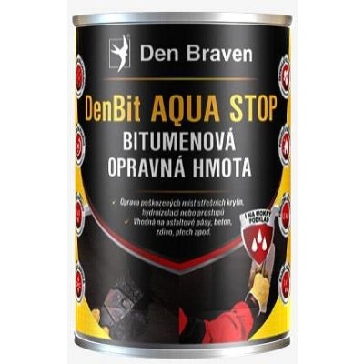 Den Braven Střešní bitumenový tmel AQUA STOP 1kg DenBit – Zbozi.Blesk.cz