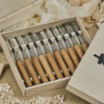 Sada japonských ručně-vyráběných řezbářských dlát, neznámý řemeslník - 10 kusů – Zboží Dáma