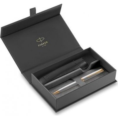 Parker Sonnet Stainless Steel GT kuličkové pero dárková kazeta s pouzdrem – Zboží Živě
