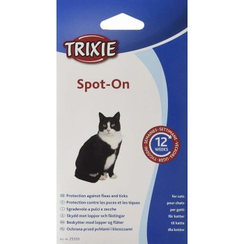 Trixie Spot-On pipety proti klíšťatům pro kočky na 12t. 3 x 0,9 ml