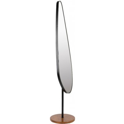 White Label Černé kovové stojací zrcadlo DROPZ 135 cm – Hledejceny.cz