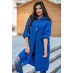 Fashionweek Dlouhý Kardigan s kapucí JK-HONEY Modrá – Zboží Dáma