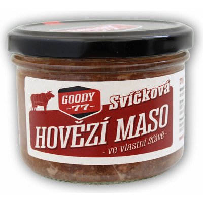 Goody 77 SVÍČKOVÁ Hovězí maso ve vlastní šťávě 170 g – Hledejceny.cz
