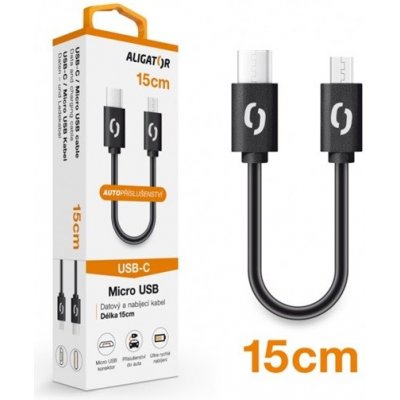 Aligator DATKP45 POWER USB-C/microUSB, 15cm – Zboží Mobilmania