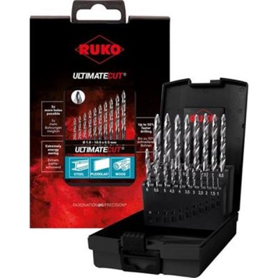 Ruko 259214RO - Sada vrtáků FlowStep do kovu 19-dílná, HSS-G 1,0-10,0mm po 0,5mm, plastový box – Zboží Mobilmania