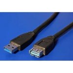 Roline 11.02.8977 USB 3.0 SuperSpeed kabel prodlužovací, USB3.0 A(M) - USB3.0 A(F), 0,8m, černý – Zbozi.Blesk.cz