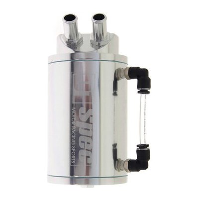 Oil catch tank D1 Spec - 2x vývod - objem 0,5l - stříbrný – Hledejceny.cz