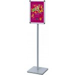 A-Z Reklama CZ Jednostranný informační stojan menuboard na noze s klaprámem A3 - Oblý roh - Stříbrný – Zbozi.Blesk.cz