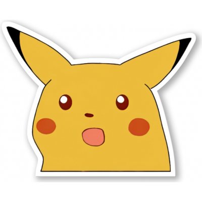 MemeMerch Samolepka Pikachu O – Zboží Živě