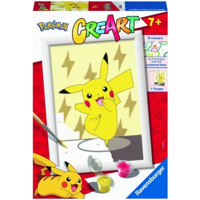 Zuty malování podle čísel Ravensburger Kreativní a výtvarné hračky CreArt Pokémon Pikachu – Zbozi.Blesk.cz