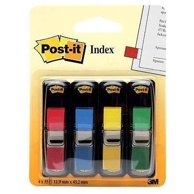 Záložky Post-it 683-4, 11,9x43,2 mm, 4 x 35 záložek – Hledejceny.cz