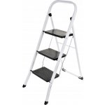 HOMESTYLING Schůdky ocelové 3 nášlapy bílá / černá KO-C80001240 – Zboží Mobilmania