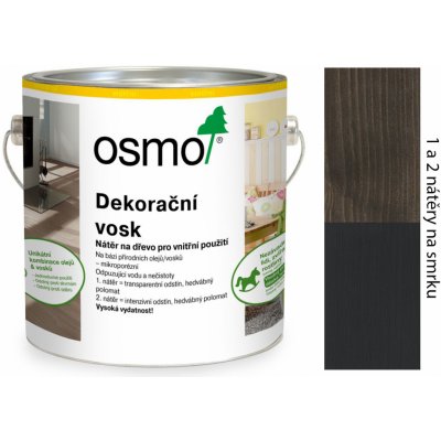 Osmo 3169 Dekorační vosk intenzivní 0,375 l Černý – Sleviste.cz