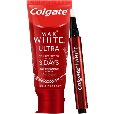 Colgate Max White Overnight bělicí pero 2 5 ml + Max White Ultra Multiprotect 50 ml