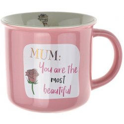 OEM Dárkový hrníček MUM You are the most beautiful růžový 460 ml