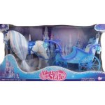 Lamps Koník bílý s modrým kočárem s lucernami 56 x 30 x 19 cm – Zboží Dáma