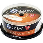 HP CD-RW 700MB 52x, cakebox, 25ks (CWE00019-3) – Zboží Živě