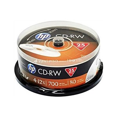 HP CD-RW 700MB 52x, cakebox, 25ks (CWE00019-3) – Zboží Živě