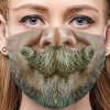 Karnevalový kostým Ali Zábavná maska na obličej 3D potisk vousy
