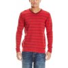 Pánská mikina Bench V Neck Stripe Red RD012