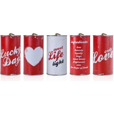 Svatební plechovky za auto RETRO, 5 kusů – Zboží Dáma