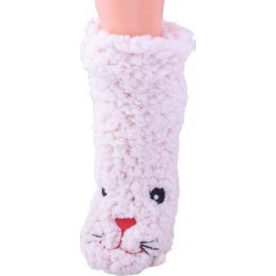Vlněné dětské zimní ponožky s protiskluzem ZVÍŘÁTKO UK LOOKEN růžová – Zboží Mobilmania