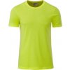 Pánské Tričko James & Nicholson klasické pánské tričko z biobavlny 8008 Žluto zelená