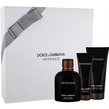 Dolce & Gabbana Intenso Pour Homme EDP 125 ml + balzám po holení 100 ml + sprchový gel 50 ml dárková sada